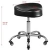Activeshop Kosmetologinė meistro kėdutė GABBIANO HAIRDRESSER CHAIR Juodas