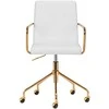 Activeshop CREAM Biuro kėdė su ratukais QS-OF211G Gold Kreminis Pilkas