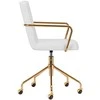 Activeshop CREAM Biuro kėdė su ratukais QS-OF211G Gold Kreminis Pilkas
