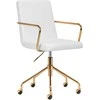 Activeshop CREAM Biuro kėdė su ratukais QS-OF211G Gold Kreminis Pilkas