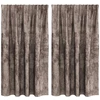 Aksominio tipo užuolaidos 2 pcs Kapučino 140 x 140 cm Aksomas