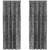 Aksominio tipo užuolaidos 2 vnt. Pilka 225 x 140 cm Aksomas