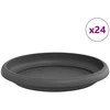 Apvalus gėlių padėklas 24 pcs Juoda Ø 15,5 x 2 cm Plastmasė