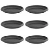 Apvalus gėlių padėklas 6 pcs Juoda Ø 14 x 2 cm Plastmasė