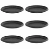 Apvalus gėlių padėklas 6 pcs Juoda Ø 14 x 2 cm Plastmasė