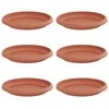 Apvalus gėlių padėklas 6 pcs Raudona plyta Ø 14 x 2 cm