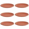 Apvalus gėlių padėklas 6 pcs Raudona plyta Ø 27 x 2,5 cm