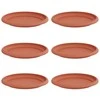 Apvalus gėlių padėklas 6 pcs Raudona plyta Ø 19 x 2 cm