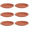 Apvalus gėlių padėklas 6 pcs Raudona plyta Ø 21,5 x 2,5 cm