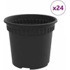 Apvalus gėlių vazonas 24 pcs Juoda Ø 15 x 12 cm Plastmasė