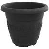 Apvalus gėlių vazonas 24 pcs Juoda Ø 22 x 18 cm Plastmasė