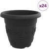 Apvalus gėlių vazonas 24 pcs Juoda Ø 39 x 32 cm Plastmasė