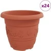 Apvalus gėlių vazonas 24 pcs Raudona plyta Ø 30 x 25 cm
