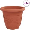 Apvalus gėlių vazonas 24 pcs Raudona plyta Ø 34 x 28 cm