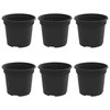 Apvalus gėlių vazonas 6 pcs Juoda Ø 12,5 x 10 cm Plastmasė