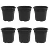 Apvalus gėlių vazonas 6 pcs Juoda Ø 15 x 12 cm Plastmasė