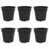 Apvalus gėlių vazonas 6 pcs Juoda Ø 17 x 14 cm Plastmasė