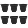 Apvalus gėlių vazonas 6 pcs Juoda Ø 39 x 32 cm Plastmasė