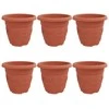 Apvalus gėlių vazonas 6 pcs Raudona plyta Ø 30 x 25 cm