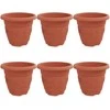 Apvalus gėlių vazonas 6 pcs Raudona plyta Ø 26 x 21.5 cm