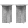 Augalų stovas 2 pcs Betono pilka Ø29,5 x 40 cm Apdirbta mediena
