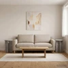 Augalų stovas 2 pcs Betono pilka Ø29,5 x 40 cm Apdirbta mediena