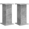 Augalų stovas 2 pcs Betono pilka 305 x 30 x 605 cm