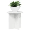 Augalų stovas 2 pcs Itin blizgi balta 40 x 40 x 40 cm