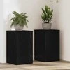 Augalų stovas 2 pcs Juodas ąžuolas 30 x 30 x 50 cm
