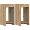 Augalų stovas su lentyna 2 pcs Amatinė Ąžuolas 30 x 30 x 60 cm