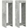 Augalų stovas su lentyna 2 pcs Betono Pilka 30 x 30 x 100 cm