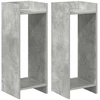 Augalų stovas su lentyna 2 pcs Betono Pilka 30 x 30 x 80 cm