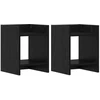 Augalų stovas su lentyna 2 pcs Juodas Ąžuolas 30 x 30 x 40 cm