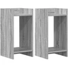 Augalų stovas su lentyna 2 pcs Pilka Sonoma 30 x 30 x 60 cm