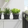 Augalų vazonai 24 vnt. Juoda Plastmasė