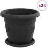 Augalų vazonai 24 pcs Juoda Ø 26 x 21.5 cm Plastmasė