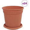 Lova Augalų vazonai 24 vnt. Raudona plyta Plastmasė
