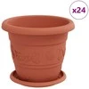 Augalų vazonai 24 pcs Raudona plyta Ø 26 x 21.5 cm Plastmasė