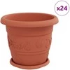 Augalų vazonai 24 pcs Raudona plyta Ø 26 x 21.5 cm Plastmasė