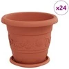 Augalų vazonai 24 pcs Raudona plyta Ø 26 x 21.5 cm Plastmasė