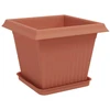 Augalų vazonai 24 pcs Raudona plyta 33 x 33 x 26 cm Plastmasė