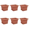 Augalų vazonai 6 pcs Raudona plyta 23 x 23 x 175 cm Plastmasė