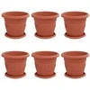 Augalų vazonai 6 pcs Raudona plyta Ø 26 x 21.5 cm Plastmasė