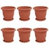 Augalų vazonai 6 pcs Raudona plyta Ø 26 x 21.5 cm Plastmasė