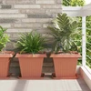 Augalų vazonai 6 pcs Raudona plyta 38 x 38 x 30 cm Plastmasė