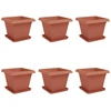 Augalų vazonai 6 pcs Raudona plyta 38 x 38 x 30 cm Plastmasė