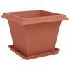 Augalų vazonai 6 vnt. Raudona plyta Plastmasė