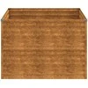Aukštas sodo lovelis, 100x100x69cm, Corten plienas