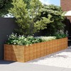 Aukštas sodo lovelis, 479x100x69cm, Corten plienas