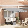 Ištraukiama markizė Antracito ir baltos 300 x 250 cm